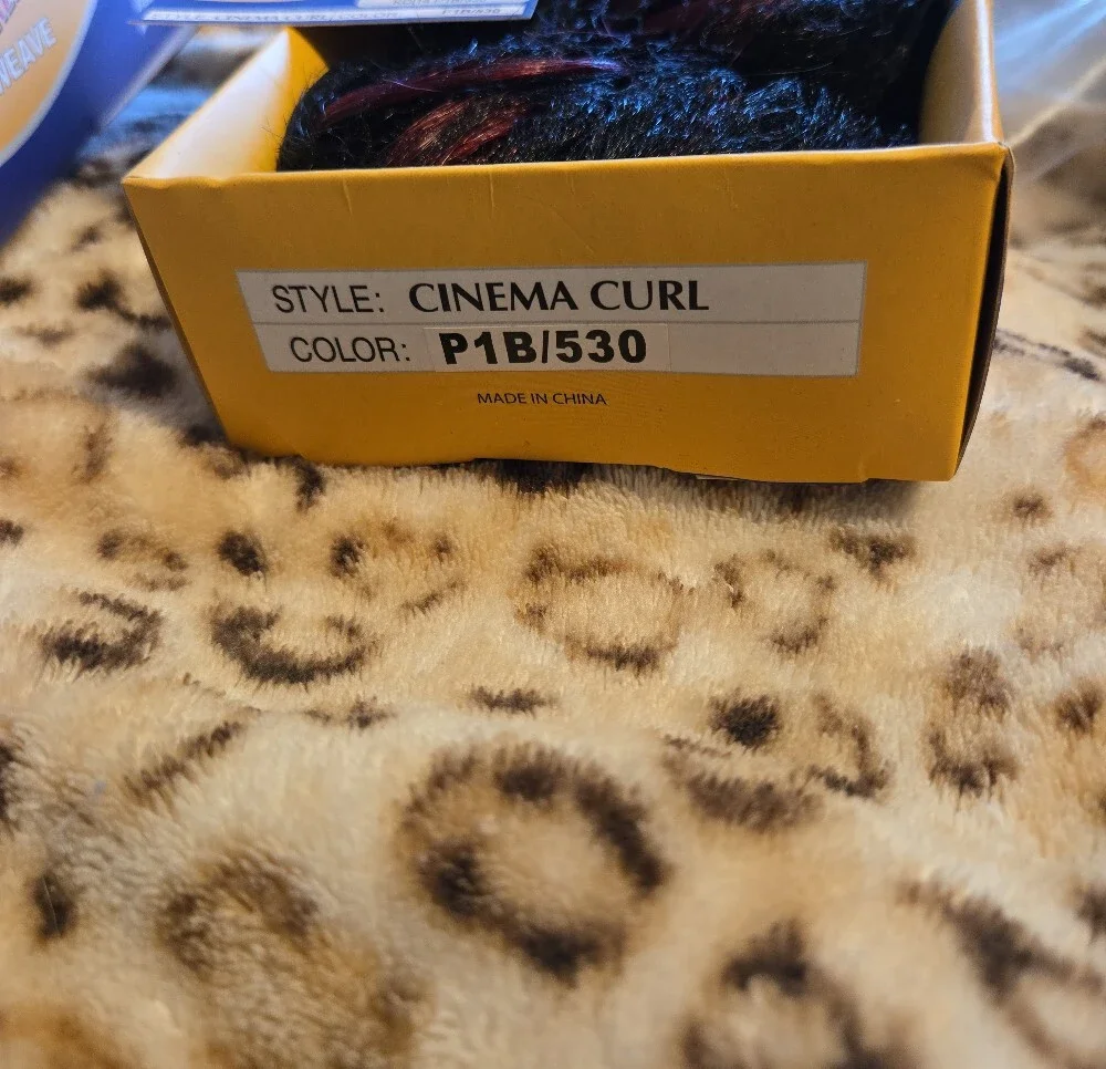 Cinema Curl Synthetic Weave - Black with Burgundy Highlights (P1B/530)